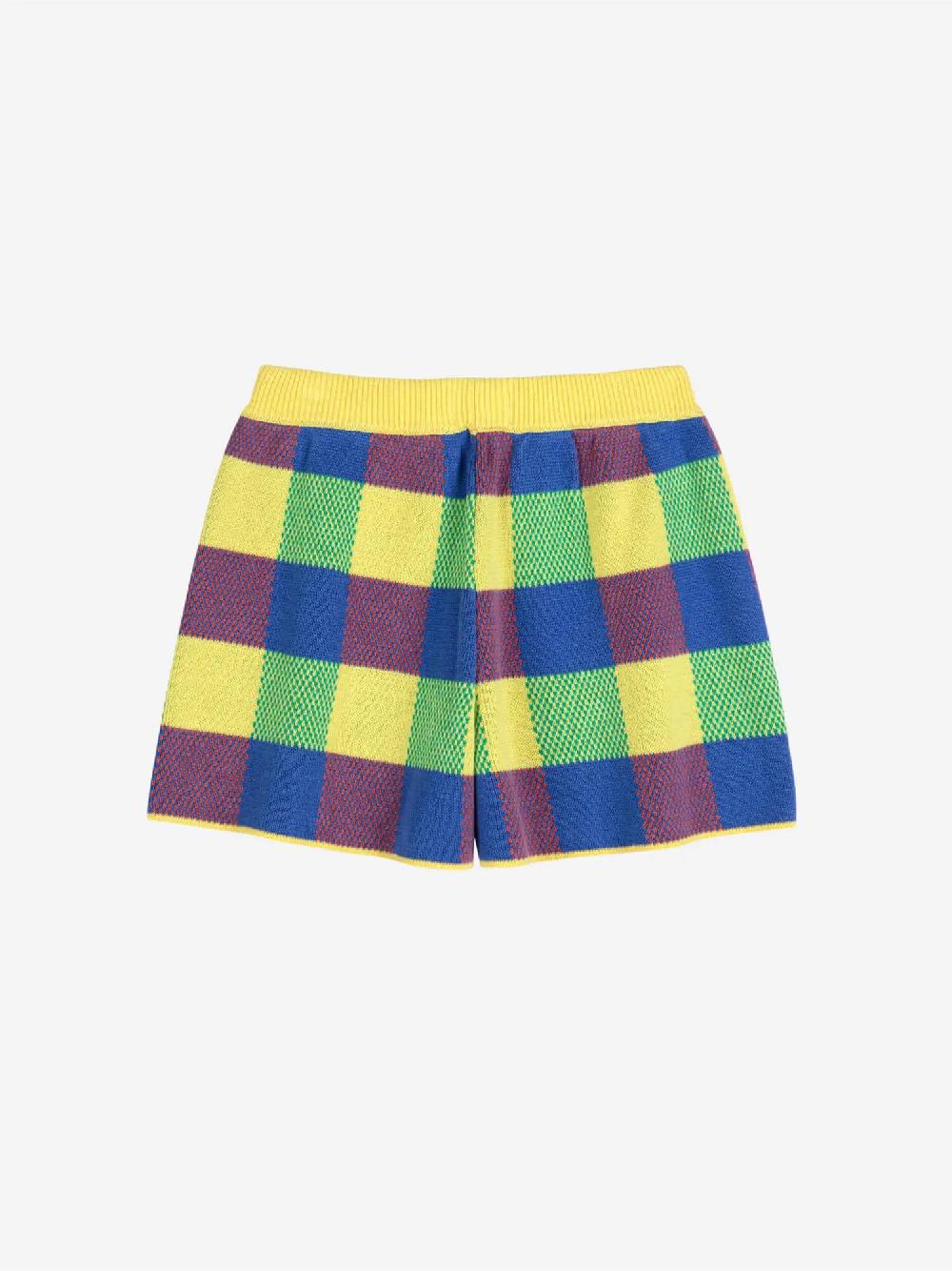 Bobo choses Vichy jacquard cotton knitted short Ofertas