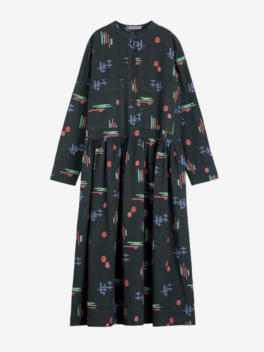 Bobo choses Multicolor print loose fit dress Venta caliente
