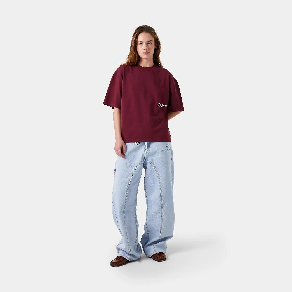 Eme Roots Burgundy Oversized Tee Superdescuento