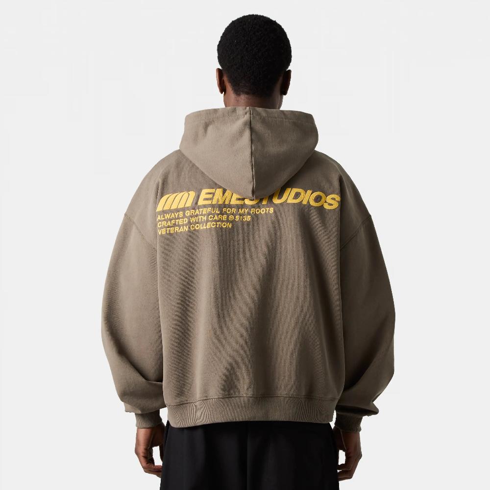 Eme Roots Muddy Brown Oversized Hoodie Tienda de fábrica