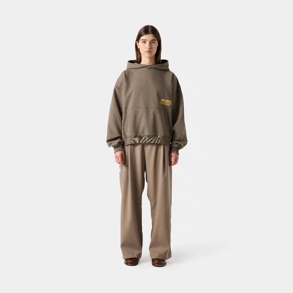 Eme Roots Muddy Brown Oversized Hoodie Tienda de fábrica