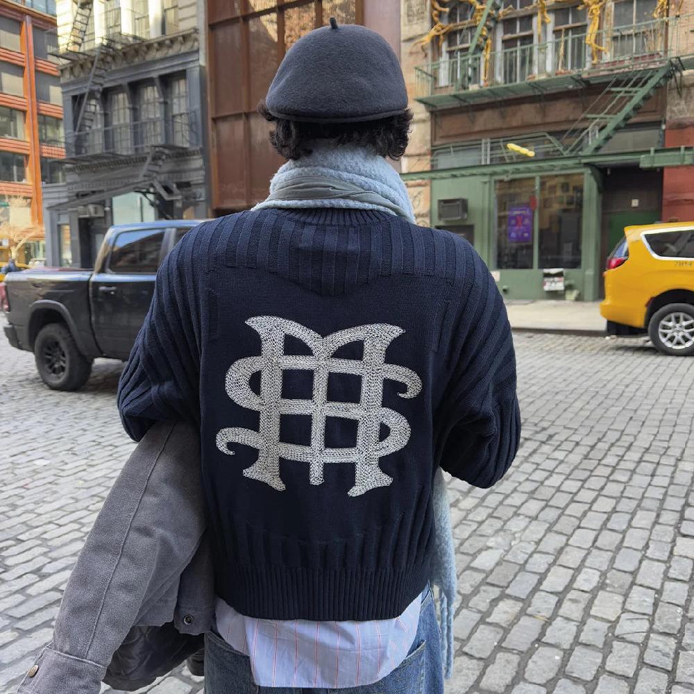 Eme Badge Navy Knit Rebajas