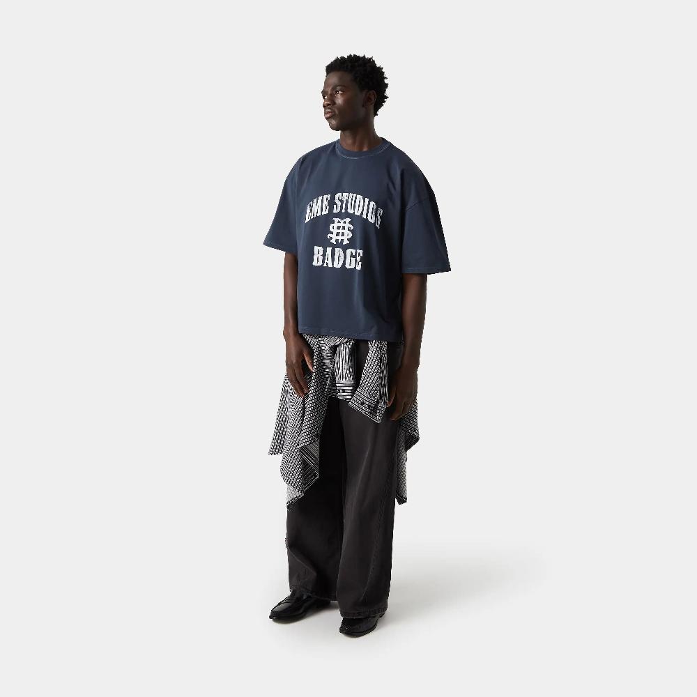 Eme Badge Navy Oversized Tee Descuento