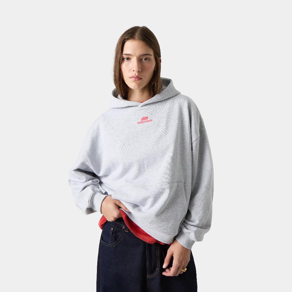 Eme Posse Heather Grey Oversized Hoodie Superdescuento