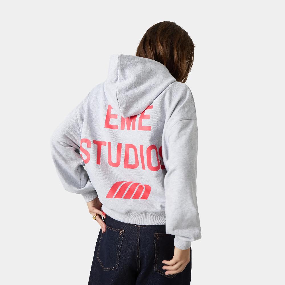 Eme Posse Heather Grey Oversized Hoodie Superdescuento