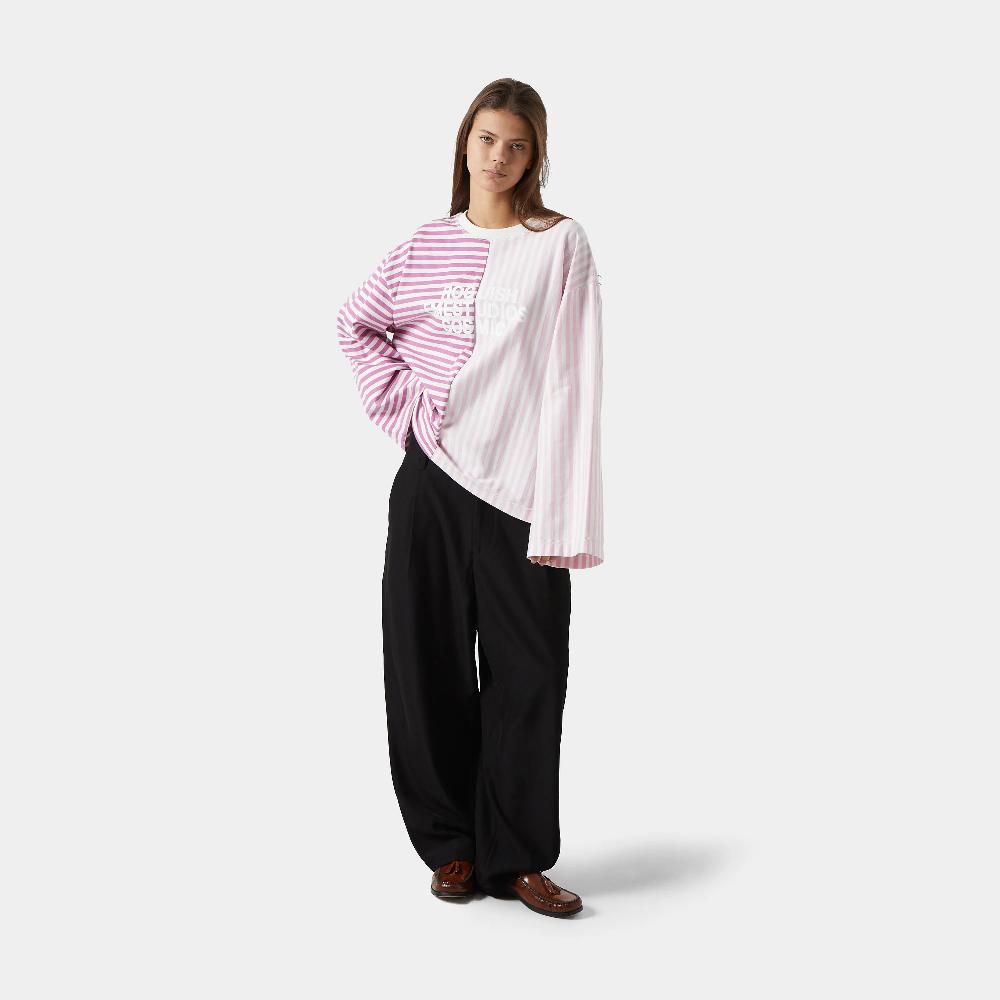 Eme Roguish Fucsia Striped Long Sleeve Tienda de fábrica