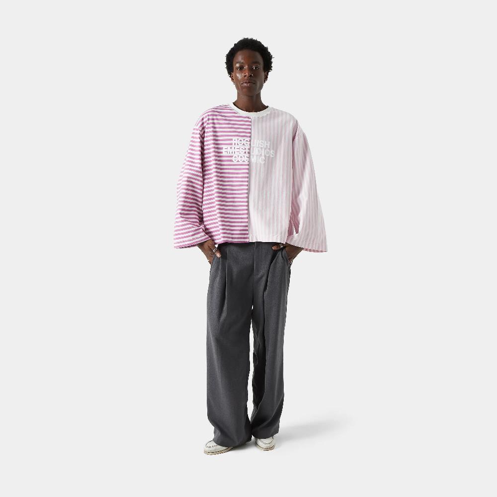 Eme Roguish Fucsia Striped Long Sleeve Tienda de fábrica