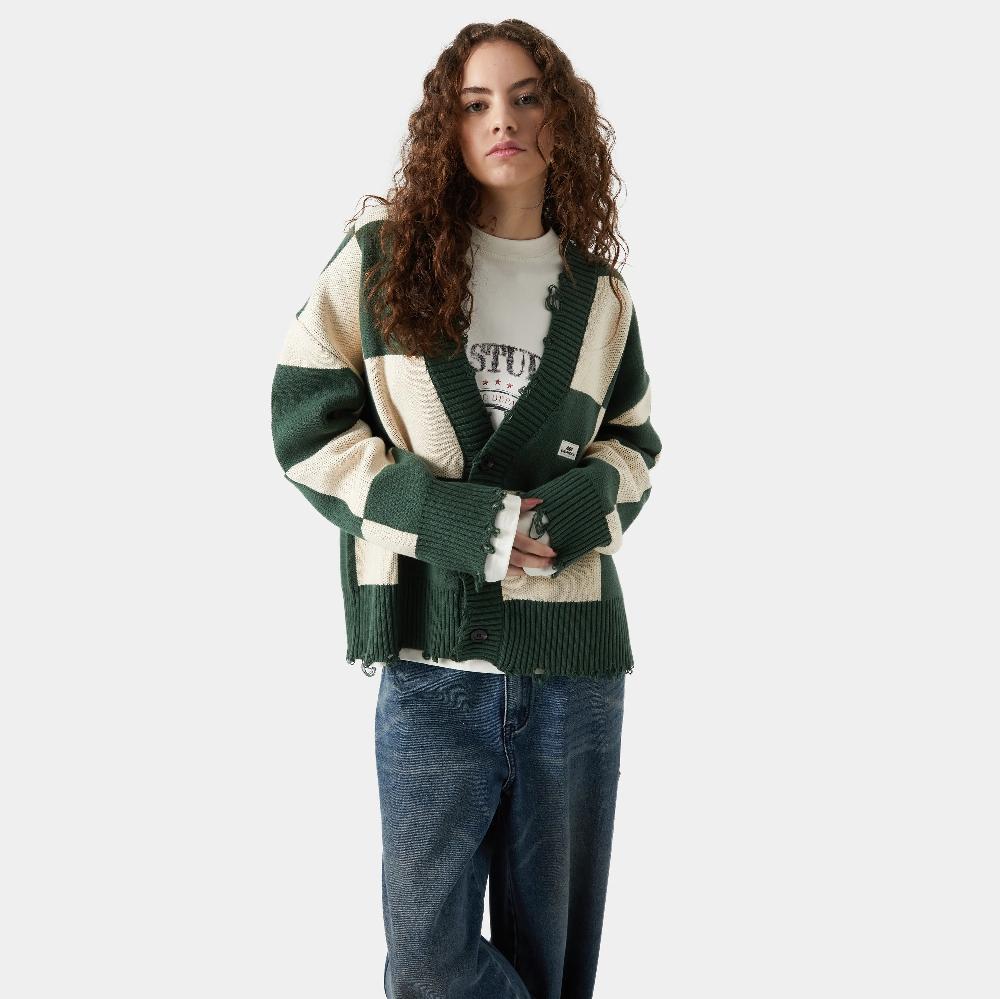 Eme Ivy Square Off Sand Port Jacquard Knit Cardigan Descuentos del mes
