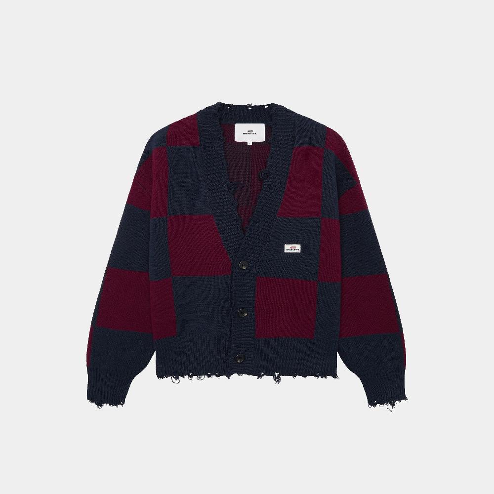 Eme Ivy Squared Navy Port Jacquard Knit Cardigan Oferta exclusiva