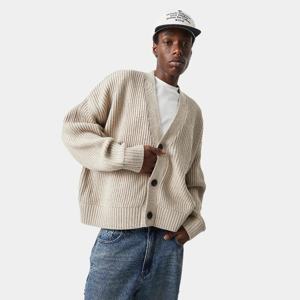 Eme Lesh Off Sand Rib Cardigan Ofertas de temporada