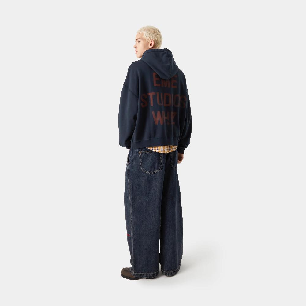 Eme Whiz Navy Oversized Hoodie Grandes ahorros