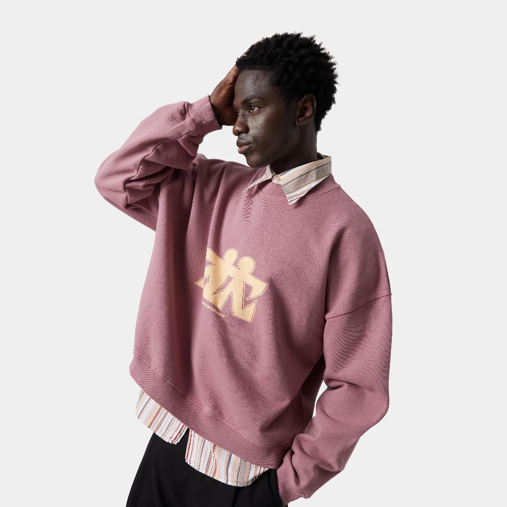 Eme Mbuddy Taupe Oversized Crewneck Tienda de fábrica