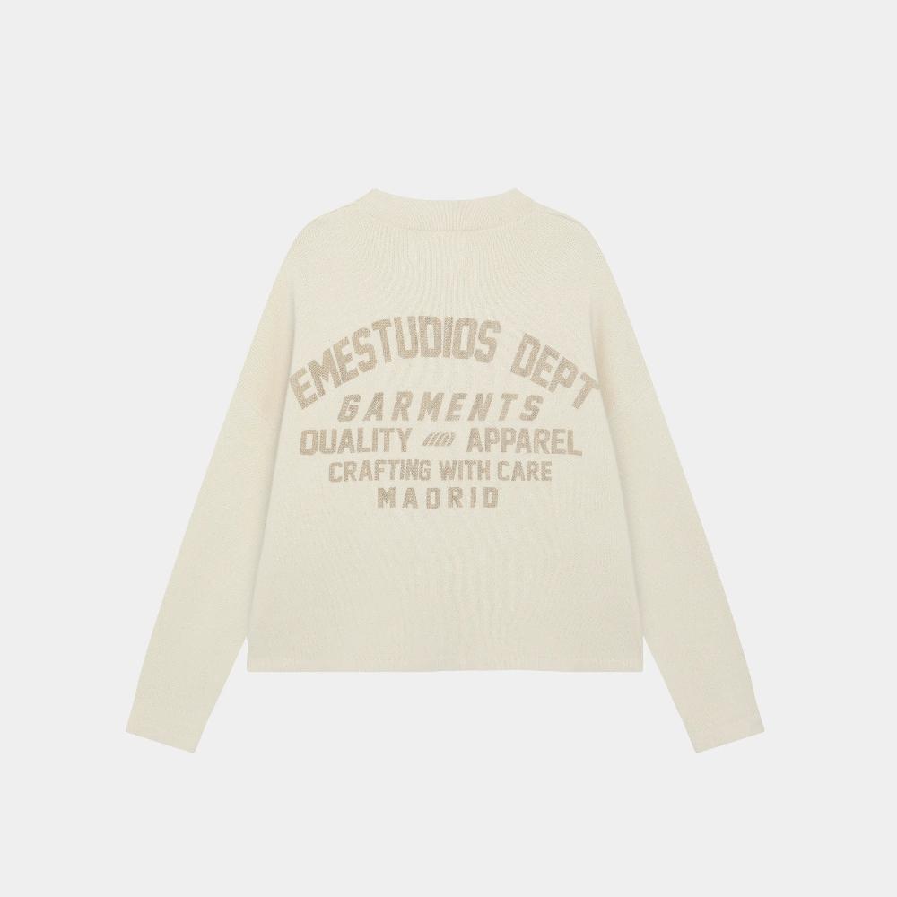 Eme Department Off Sand Jacquard Oversized Knit En oferta