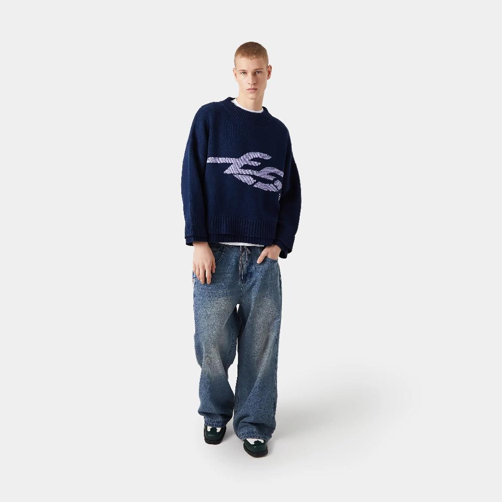 Eme Bryss Navy Knit Promoción por tiempo limitado