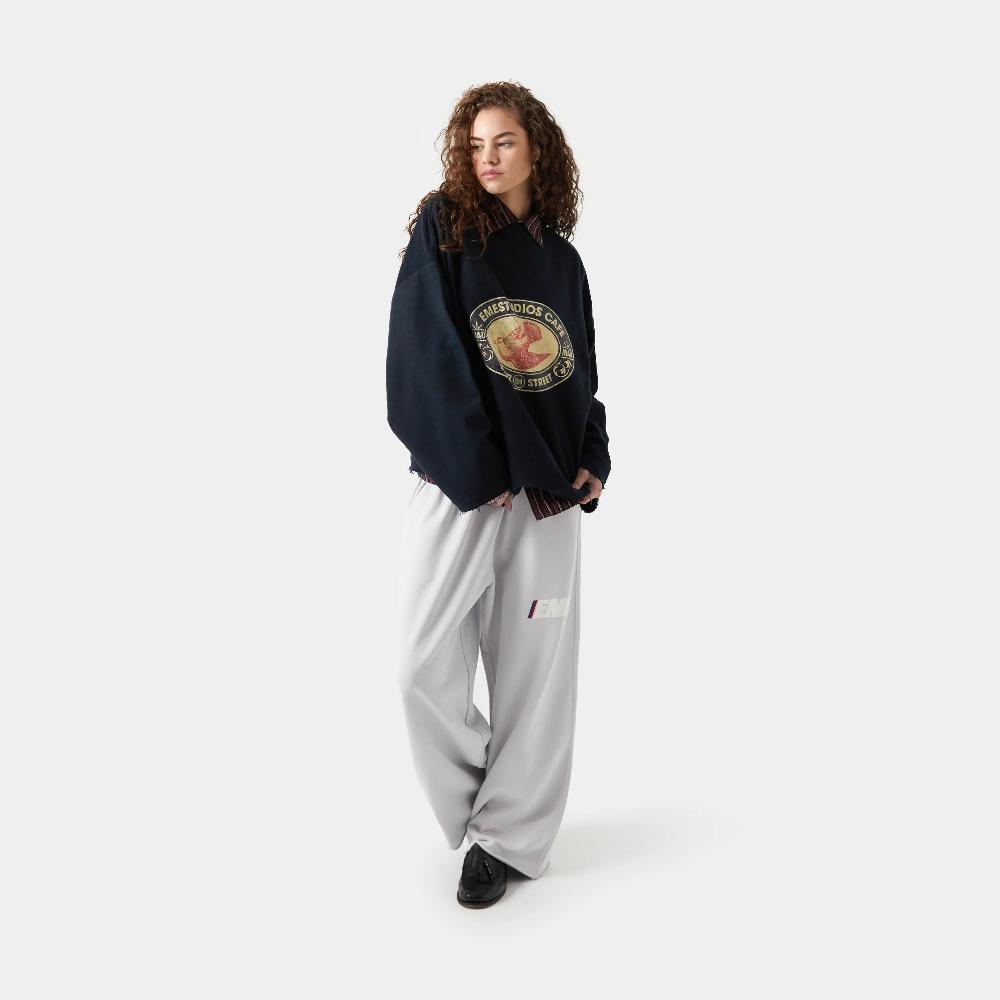 Eme Whiz Cafe Navy Reverse Crewneck Libre de impuestos
