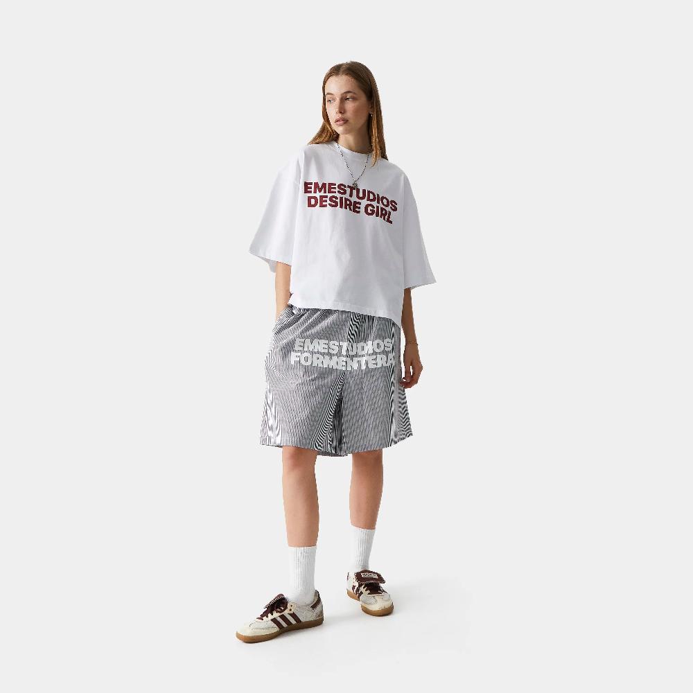 Eme Desire Girl Pearl Cropped Boxy Tee Rebajas baratas