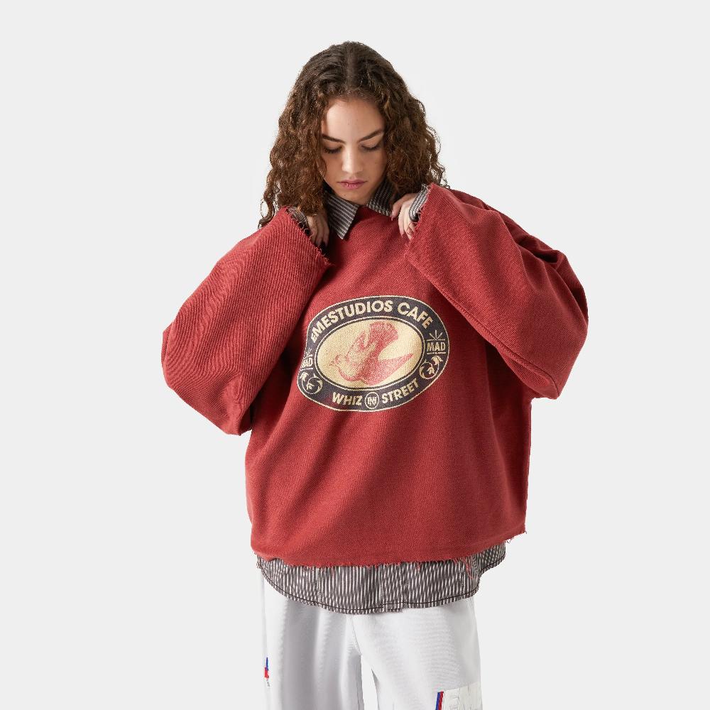 Eme Whiz Cafe Redwood Reverse Crewneck Rebajas top