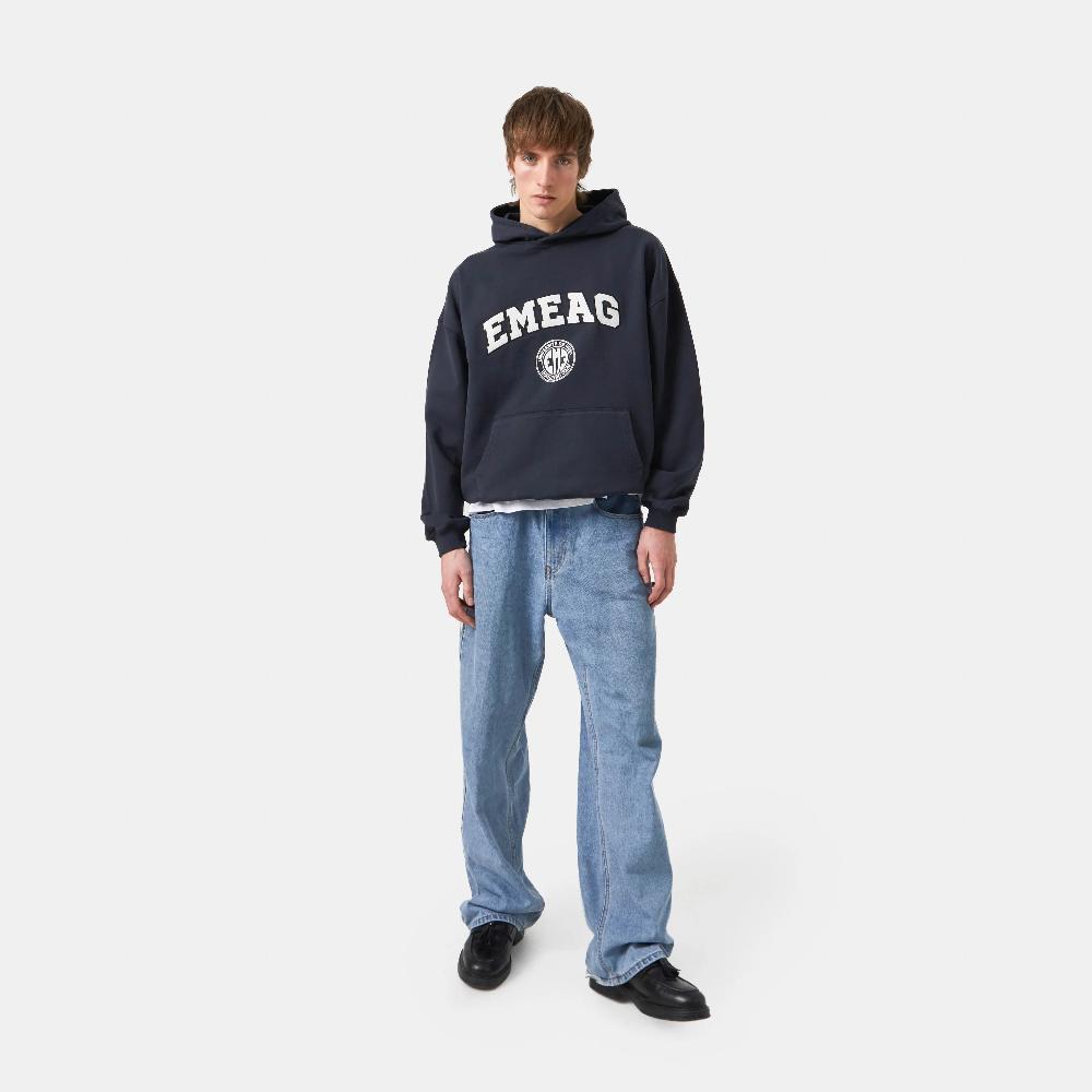 Eme Universitè Navy Oversized Hoodie Solo hoy