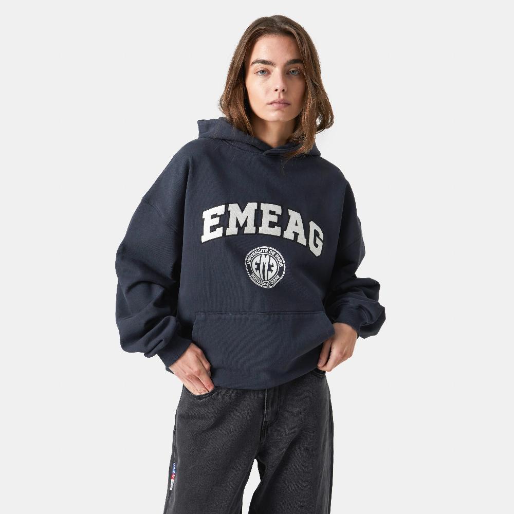 Eme Universitè Navy Oversized Hoodie Solo hoy