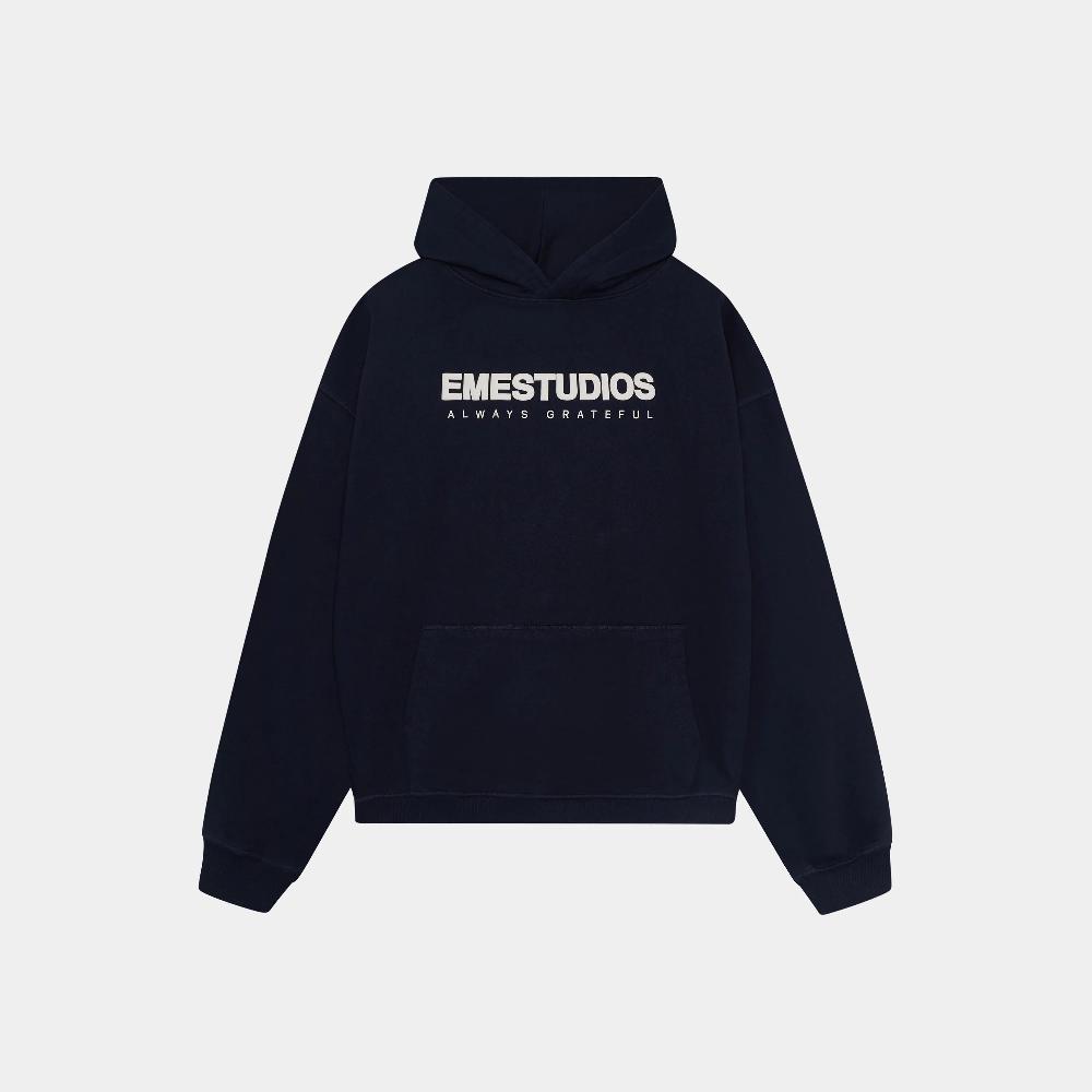 Eme Unwind Dark Navy Oversized Hoodie Promoción trimestral