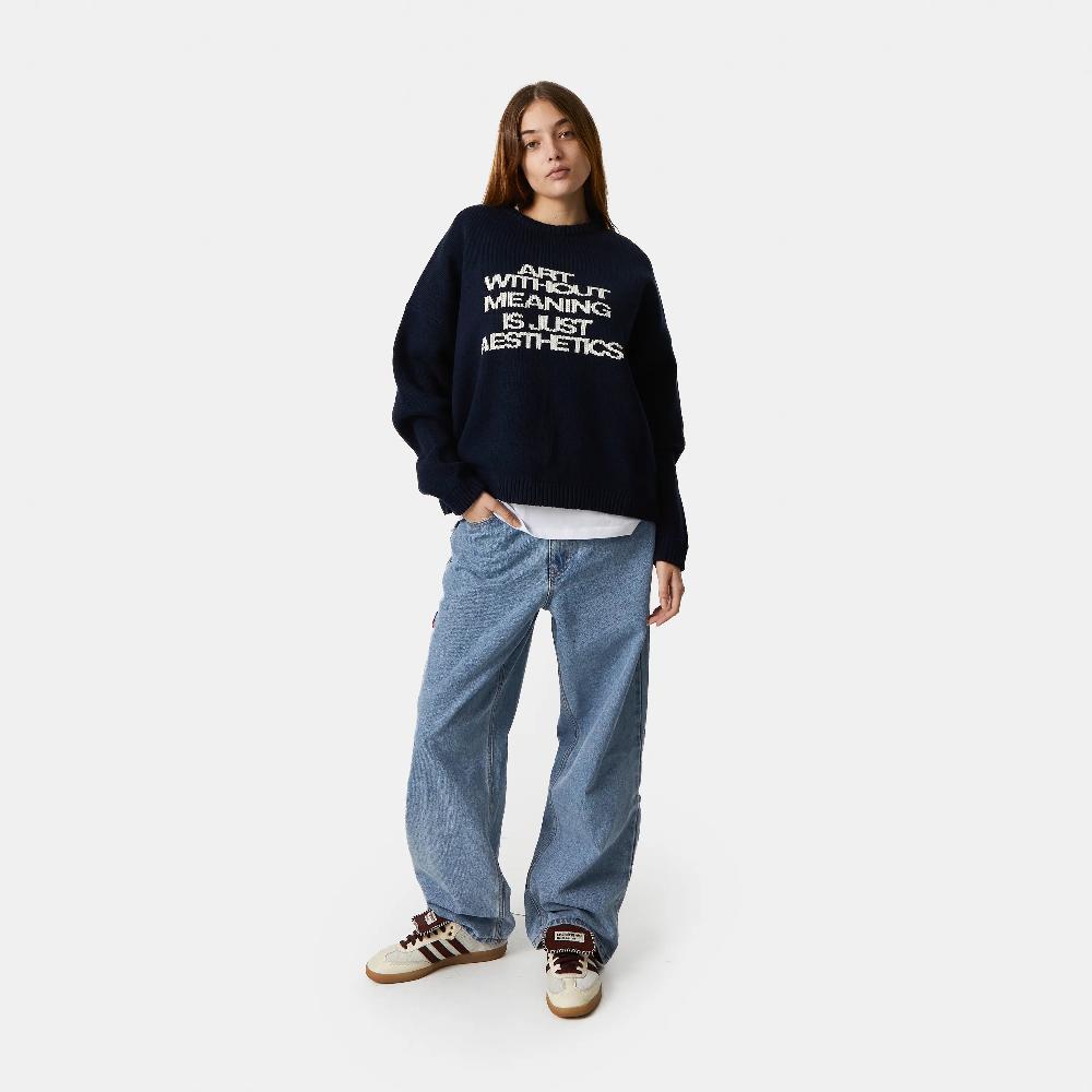 Eme Line Up Navy Oversized Knit Grandes descuentos