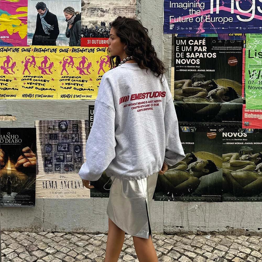 Eme Buckler Heather Oversized Crewneck Liquidación