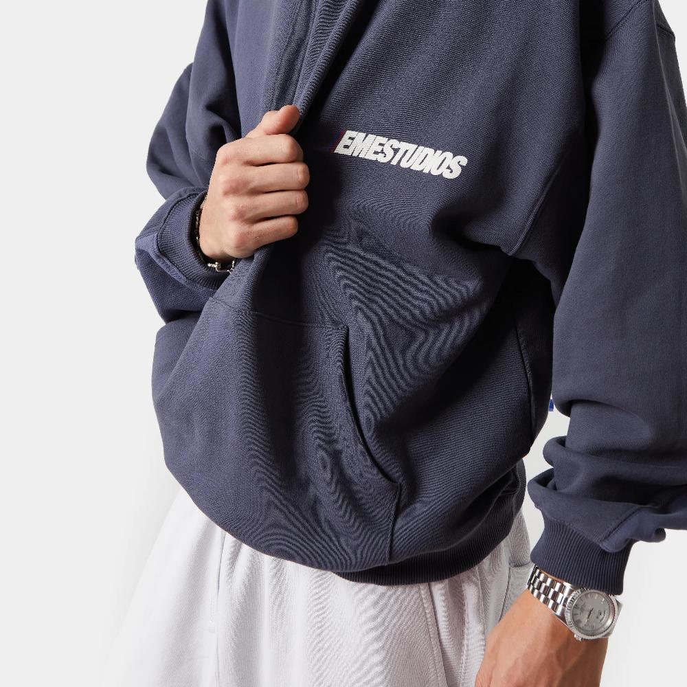Eme Yalo Cobalt Oversized Hoodie Tienda de fábrica