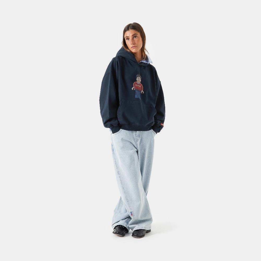 Eme Brick Navy Hoodie Última moda