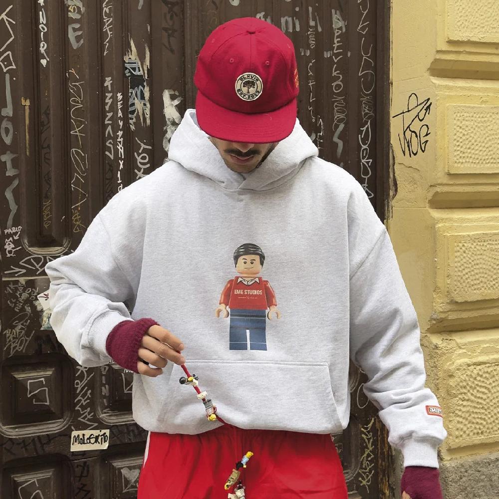 Eme Brick Heather Grey Hoodie Ofertas especiales