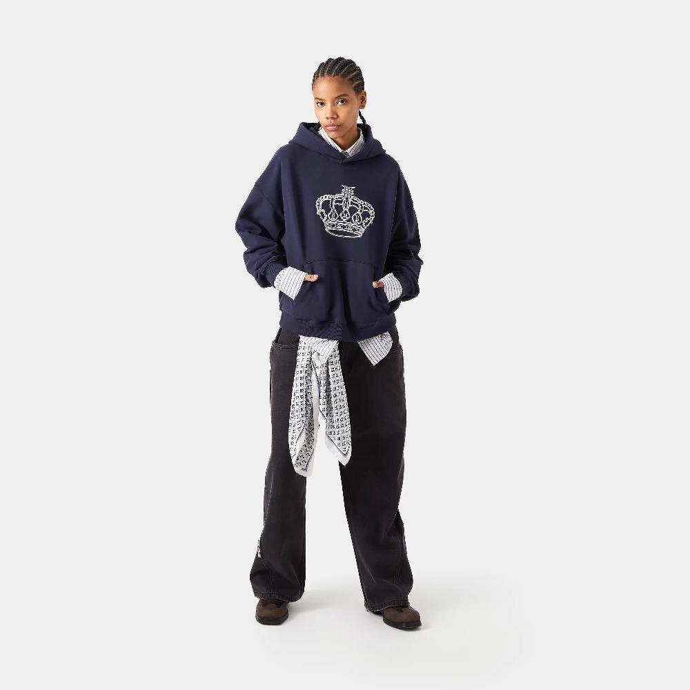 Eme Mufasa Navy Oversized Hoodie En línea