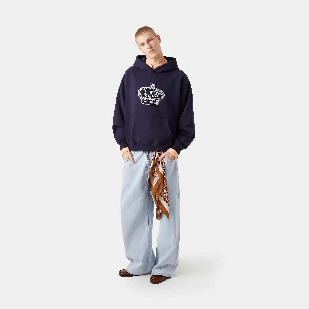 Eme Mufasa Navy Oversized Hoodie En línea