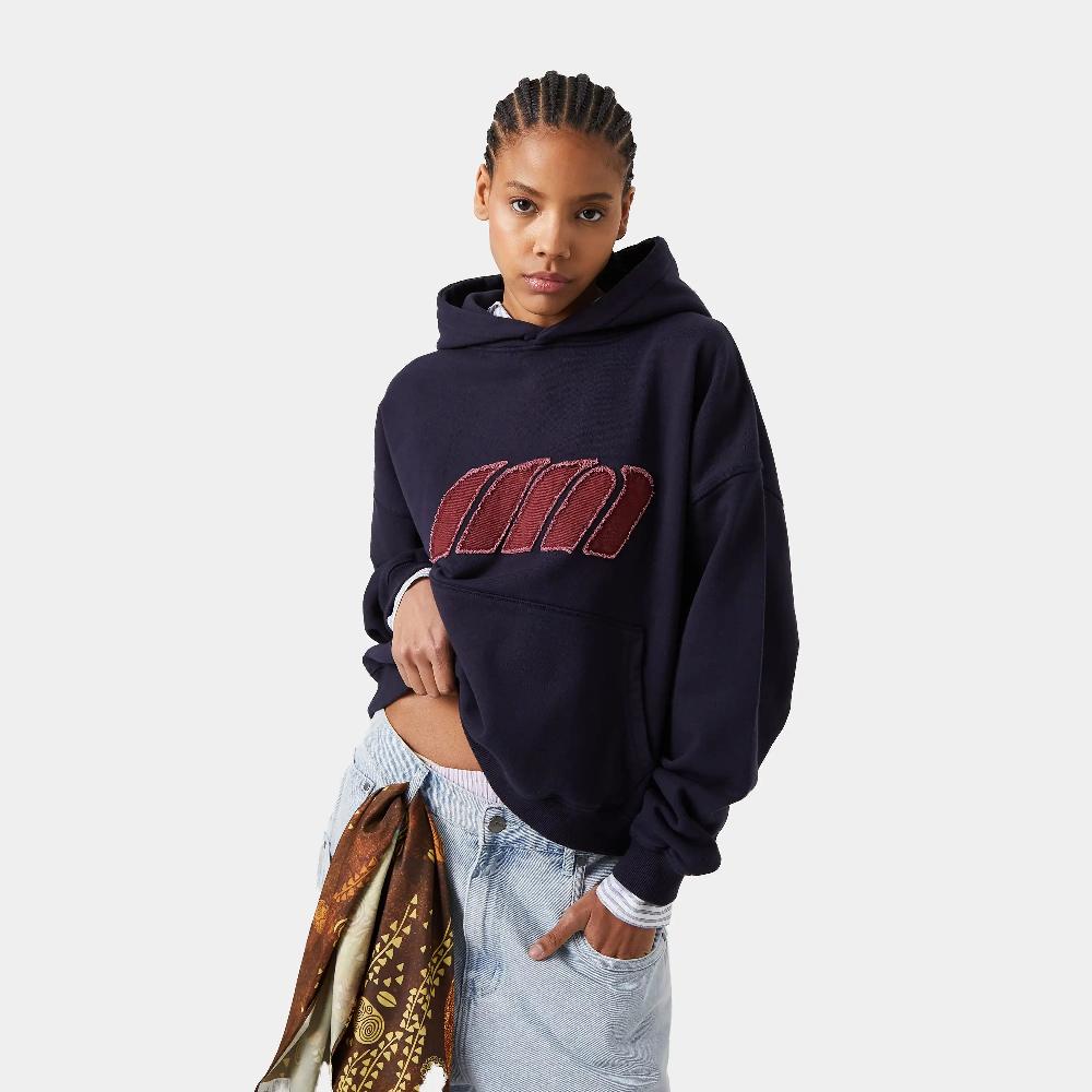 Eme Plog Navy Oversized Hoodie Outlet