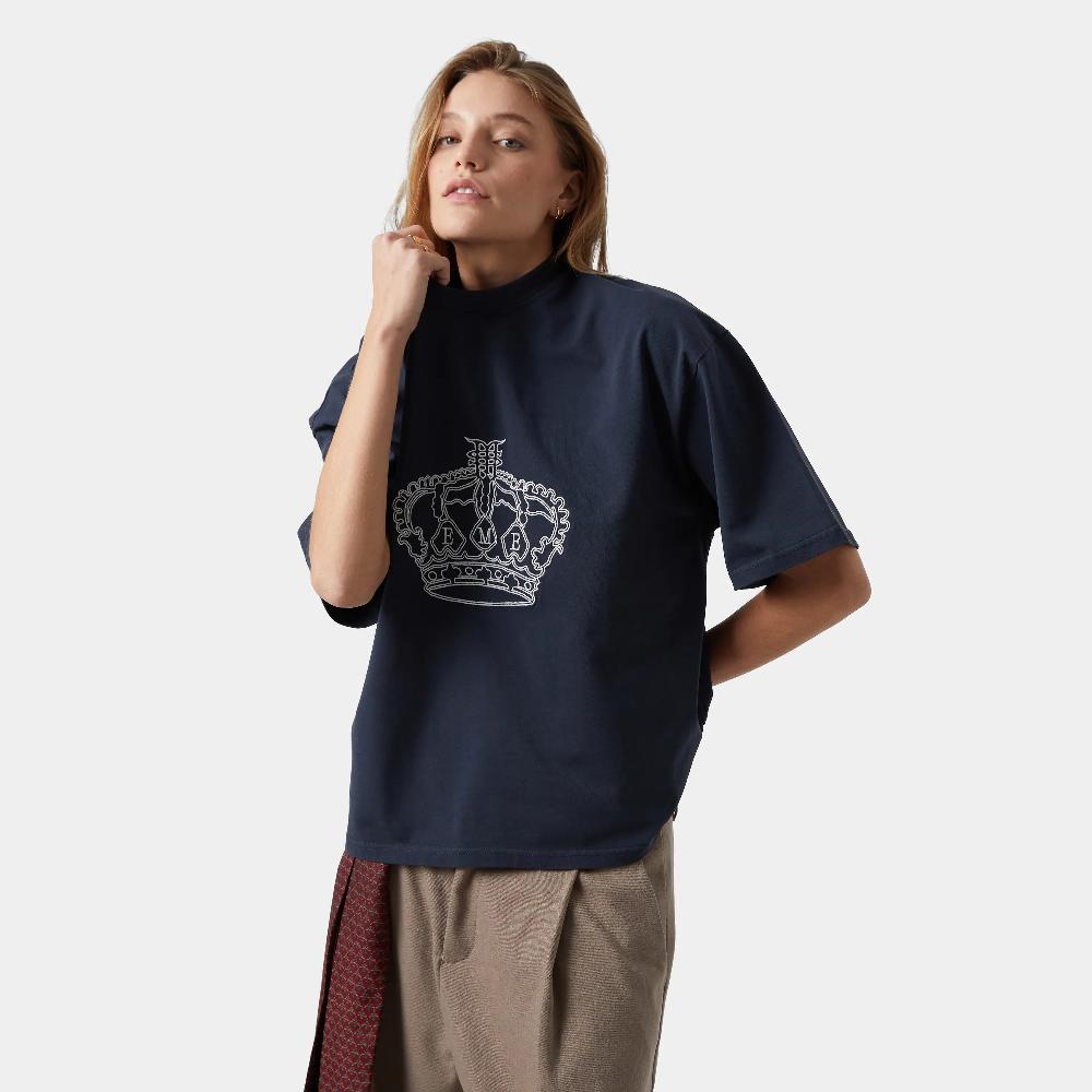 Eme Crown Navy Oversized Tee Ofertas