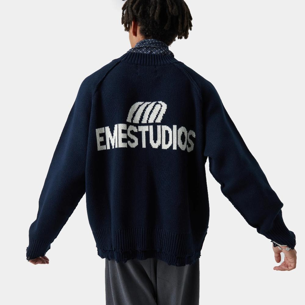 Eme Fray Navy Knit Sweater Rebajas baratas