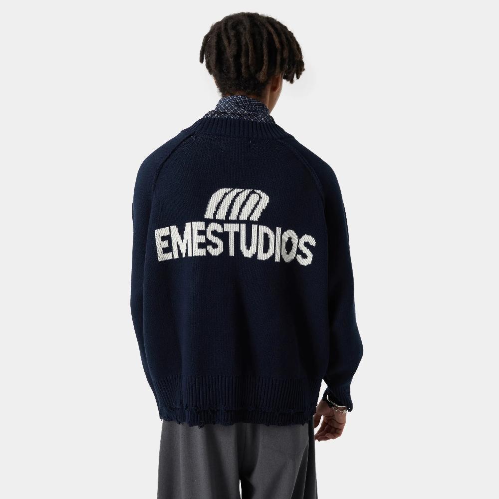 Eme Fray Navy Knit Sweater Rebajas baratas