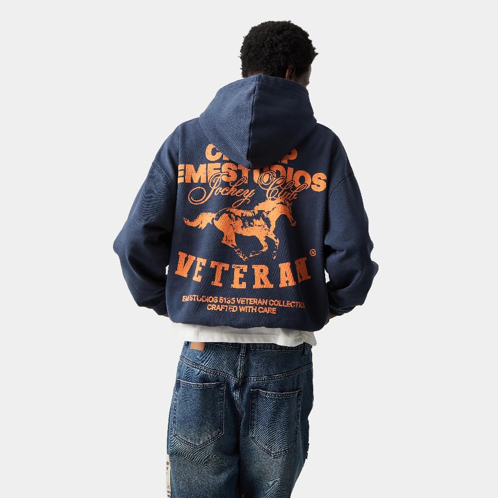 Eme Horse Navy Oversized Hoodie Ofertas de temporada