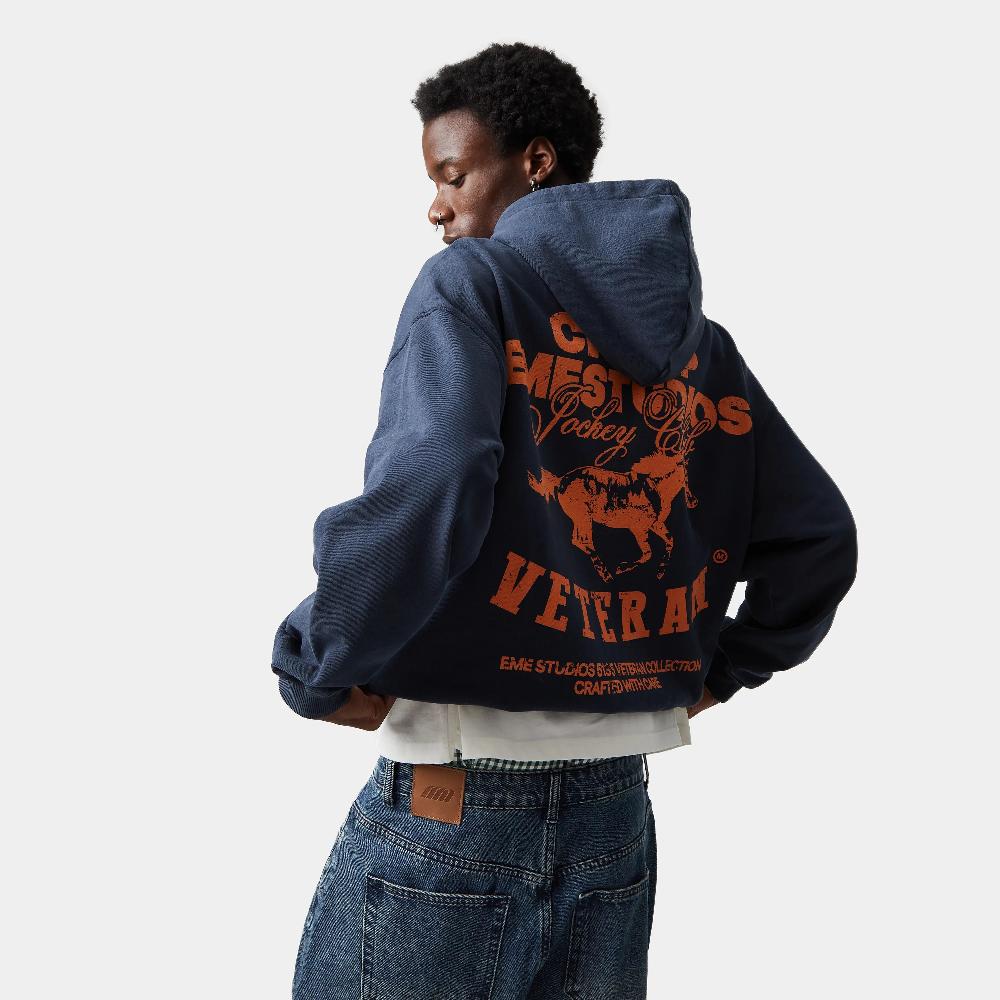 Eme Horse Navy Oversized Hoodie Ofertas de temporada
