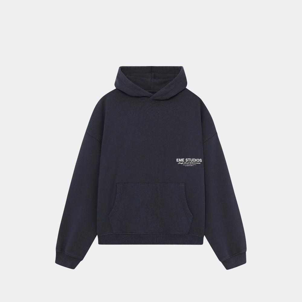 Eme Iconic Navy Oversized Hoodie Gran oferta