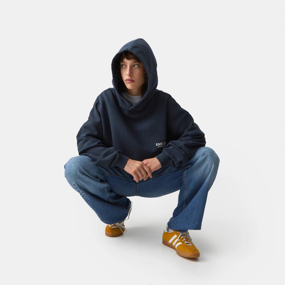 Eme Iconic Navy Oversized Hoodie Gran oferta