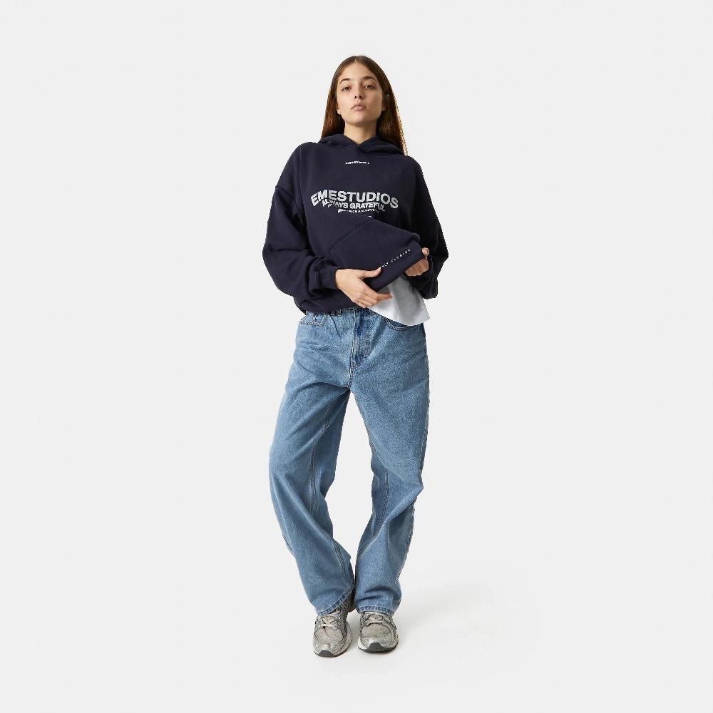 Eme 3N Row Navy Oversized Hoodie Envío gratis