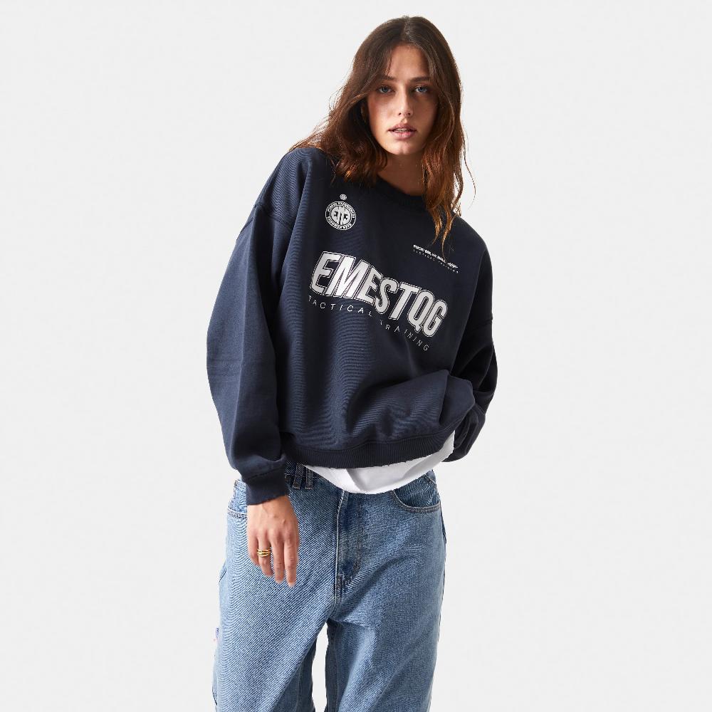 Eme Tactical Navy Oversized Crewneck Últimos 2 días