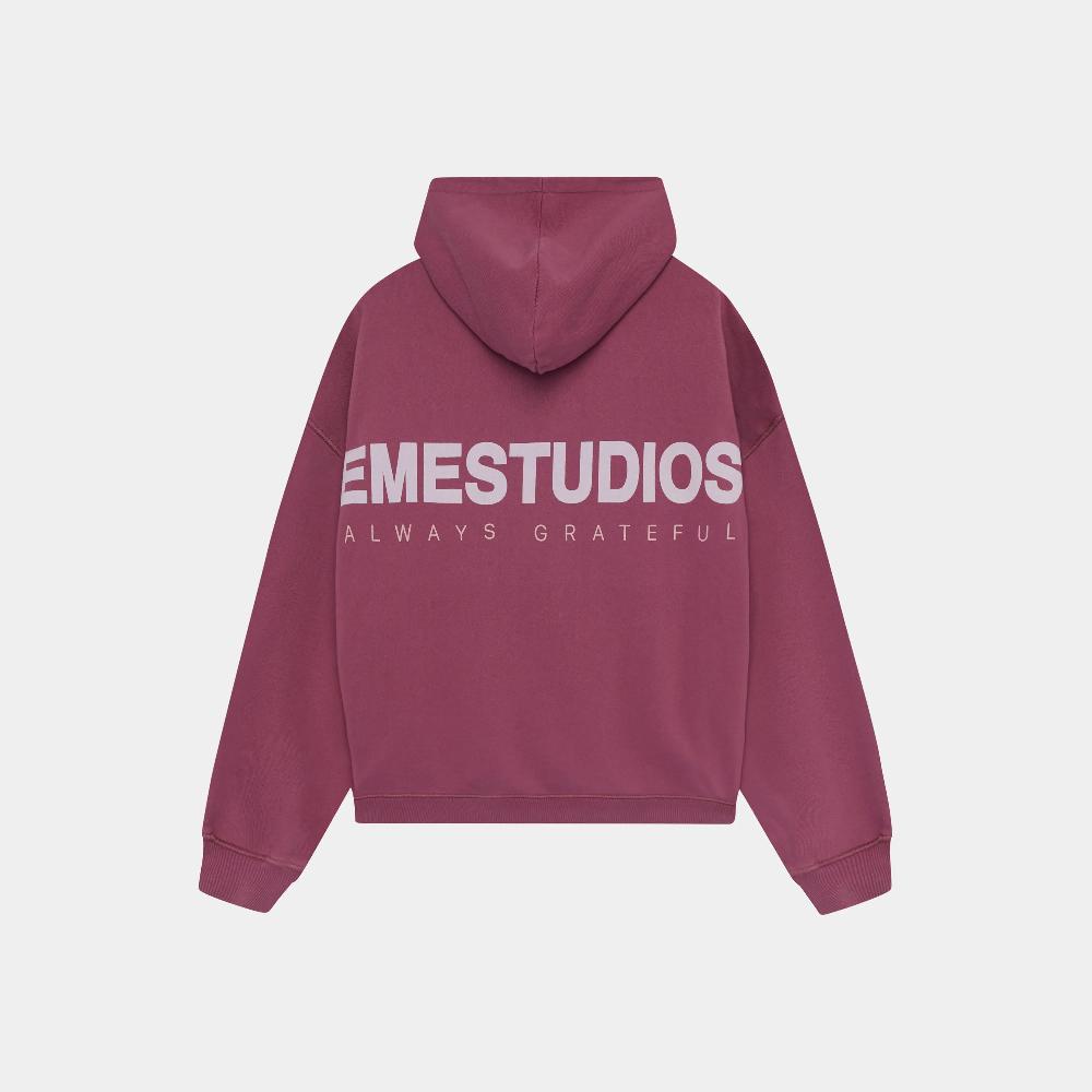 Eme Serenity Burgundy Oversized Hoodie Promoción por tiempo limitado