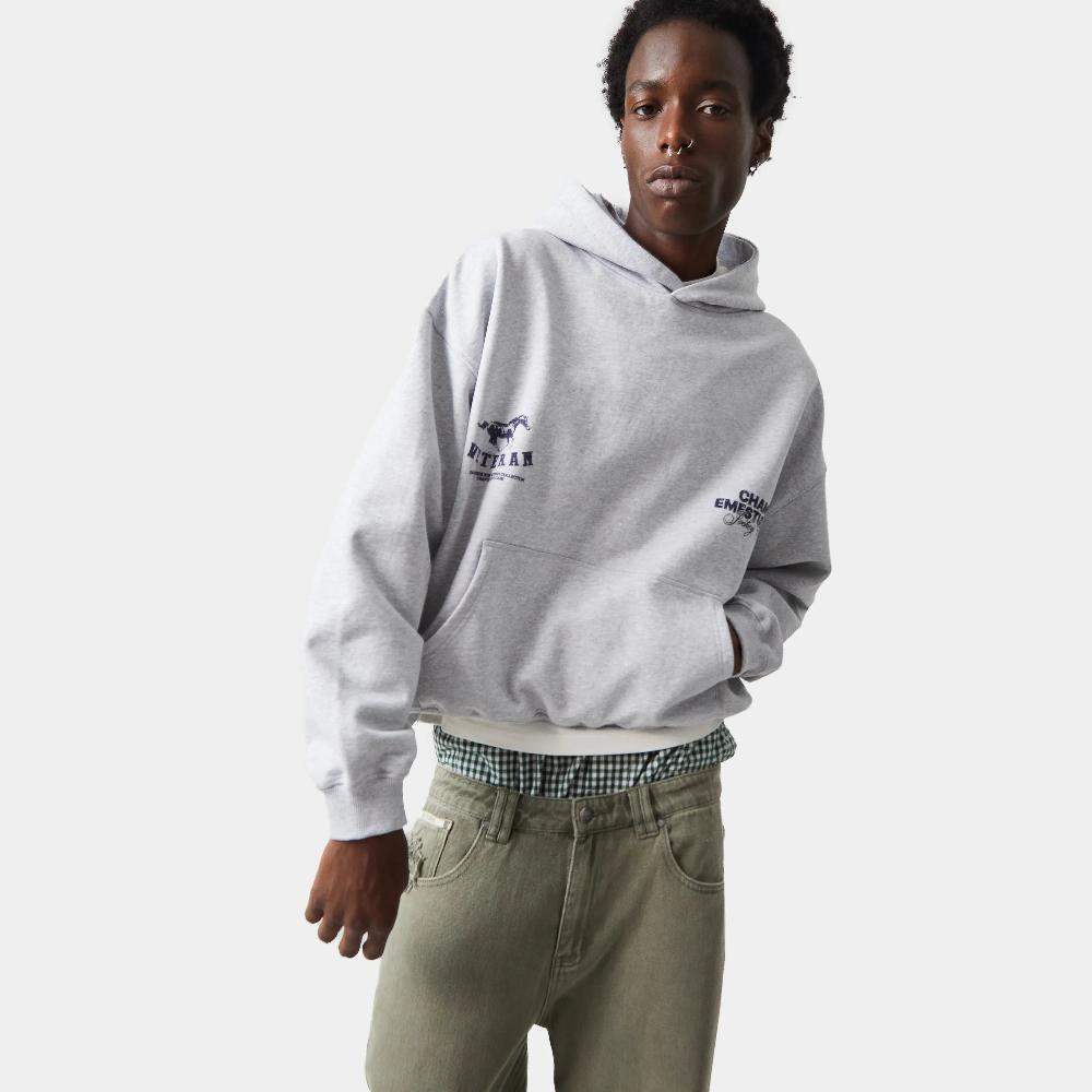 Eme Horse Heather Grey Oversized Hoodie Solo queda un día