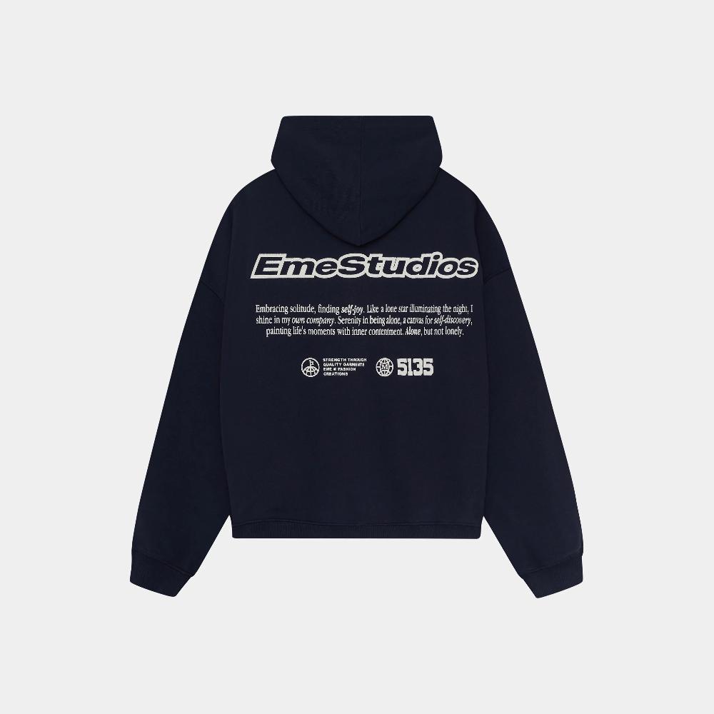 Eme Grin Dark Navy Oversized Hoodie Limitado a 3 días