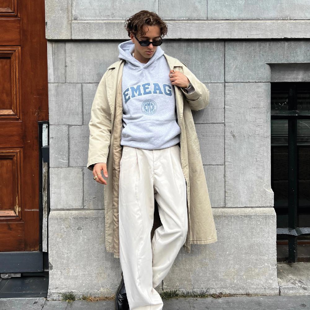 Eme Universitè Heather Grey Oversized Hoodie En oferta