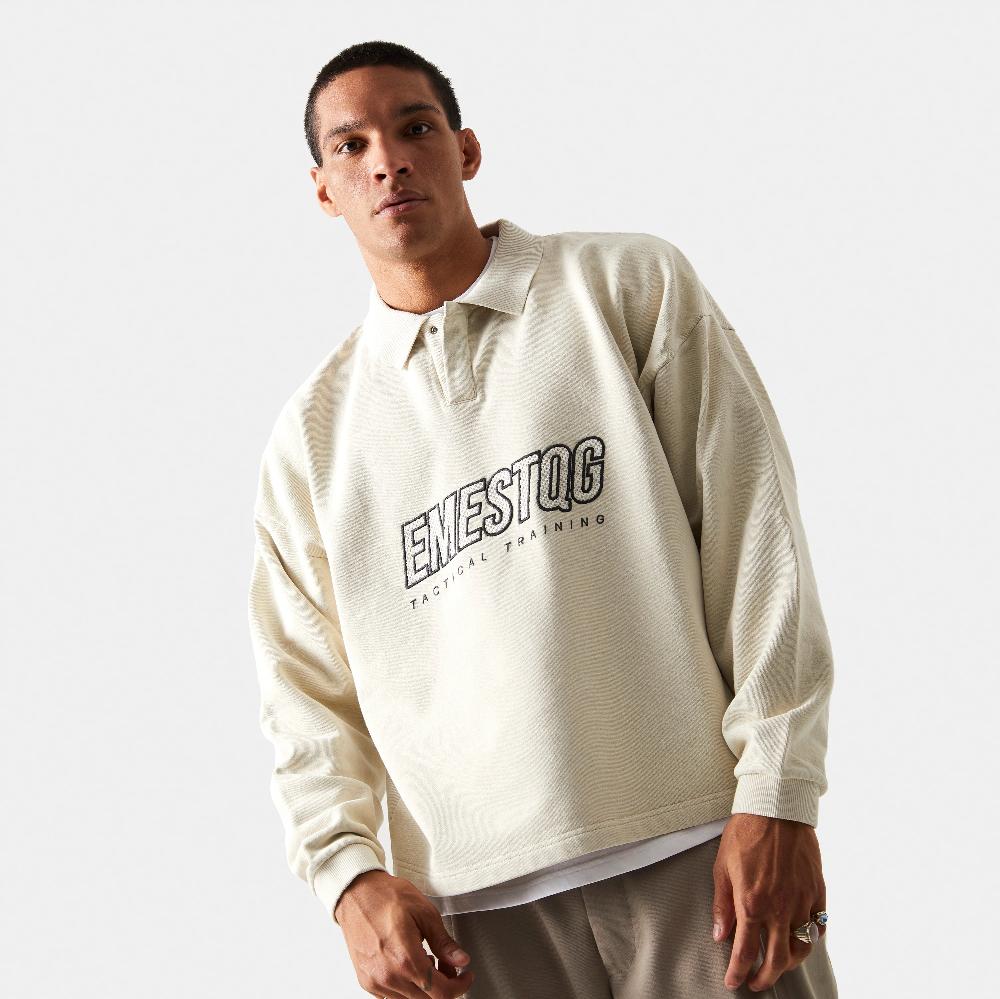 Eme Mesh Off Sand Polo Hoodie Descuentos del mes