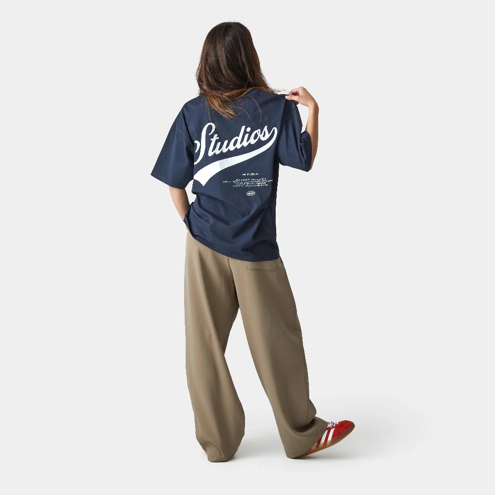 Eme High School Navy Oversized Tee Descuento