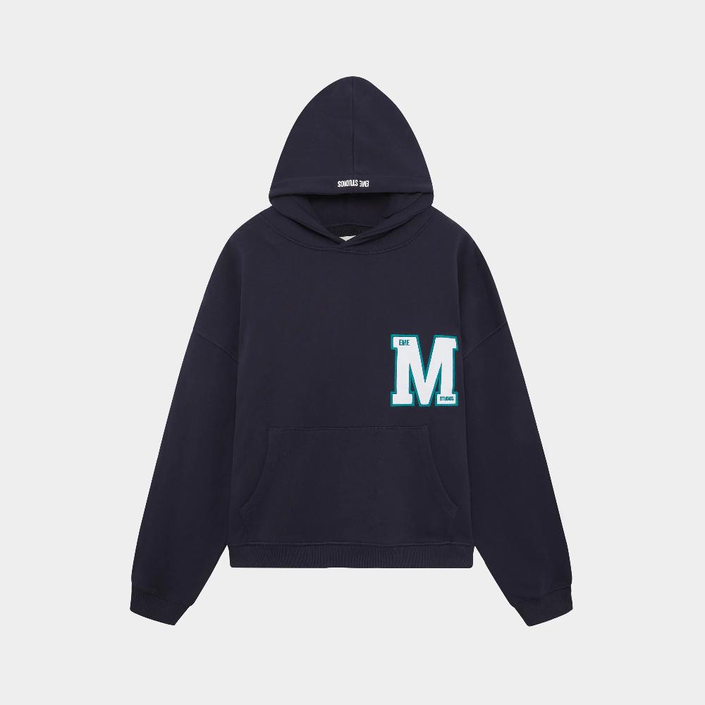 Eme Wrap Up Navy Oversized Hoodie Mejor oferta