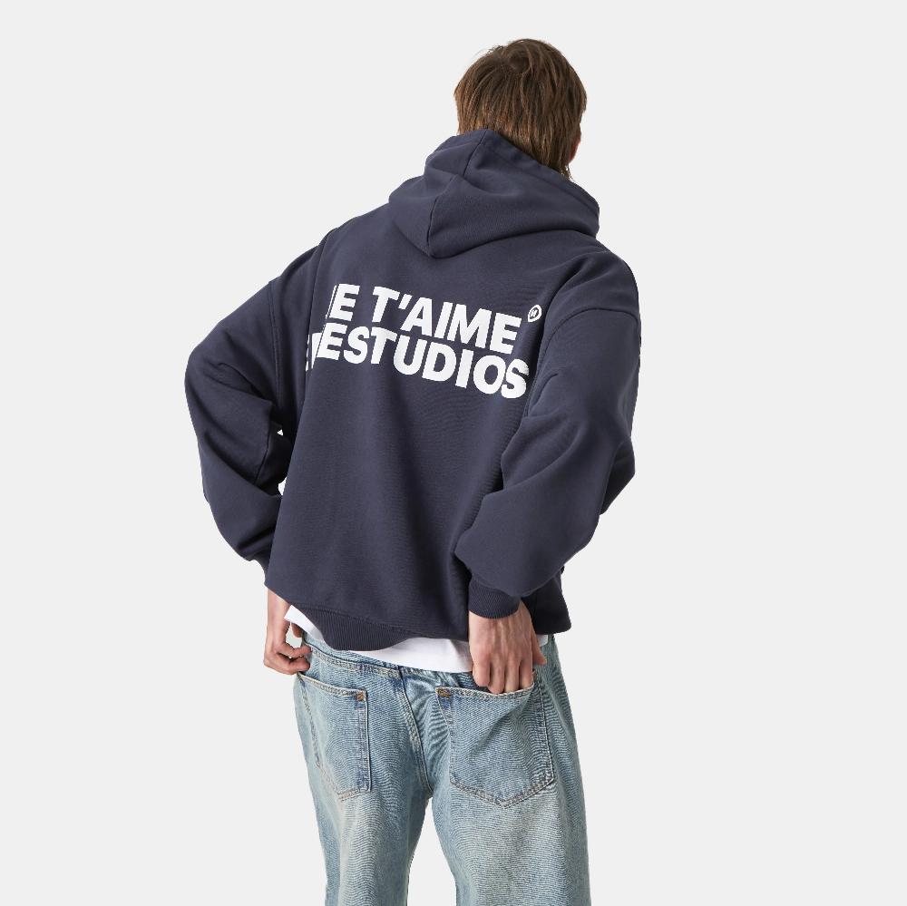 Eme Adore Navy Oversized Hoodie Rebajas online