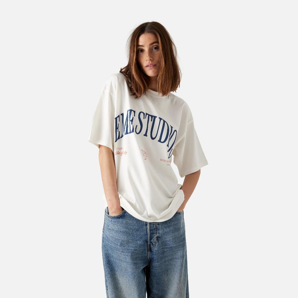 Eme Airline Cream Oversized Tee Envío gratis